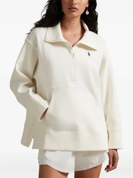 Matlasat tricou polo Polo Ralph Lauren cu decolteu rotund cu autograf roșu