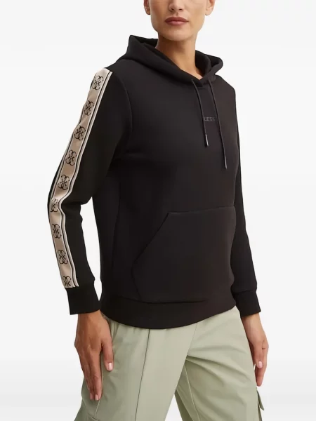 Hanorac cu glugă Guess cu imagine negru