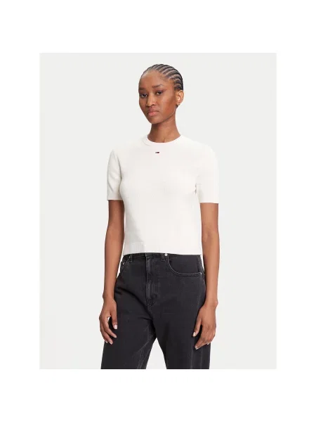Tommy Jeans Marškinėliai Essential Regular Fit smėlio