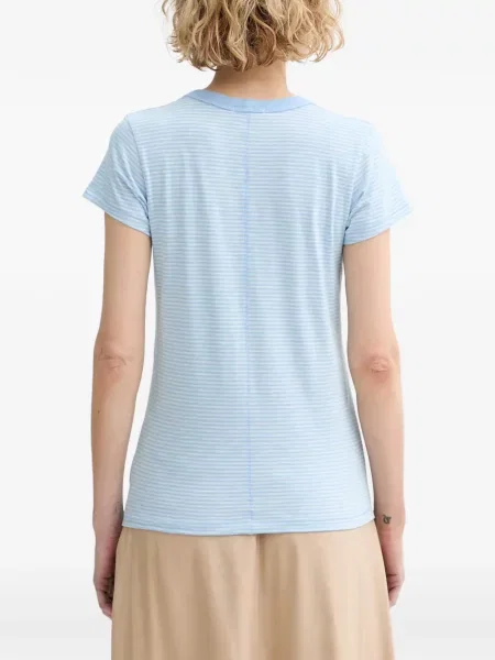 Tricou Rag & Bone cu dungi albastru