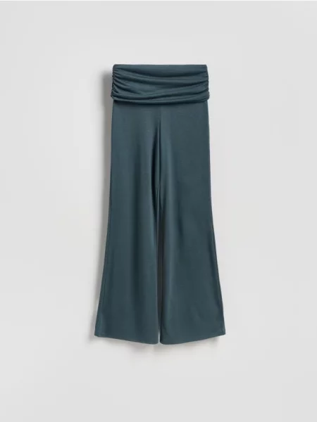 Reserved Pantaloni cu conținut ridicat de modal negru-antracit negru