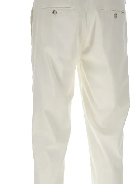 Pantaloni Re-hash alb