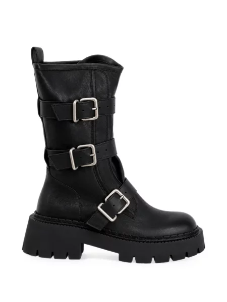 Botine Vic Matié cu cataramă cu bretele negru
