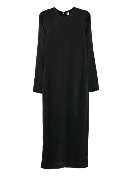 Rochie maxi Toteme din satin de costum negru