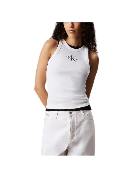 Tricou Calvin Klein Jeans alb