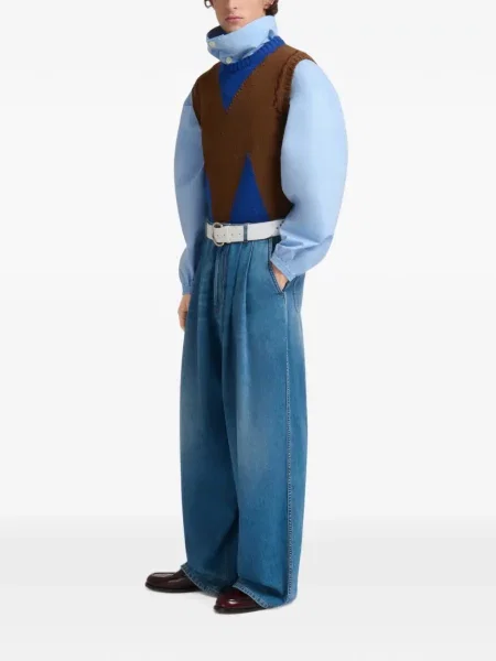 Pantaloni Marni albastru