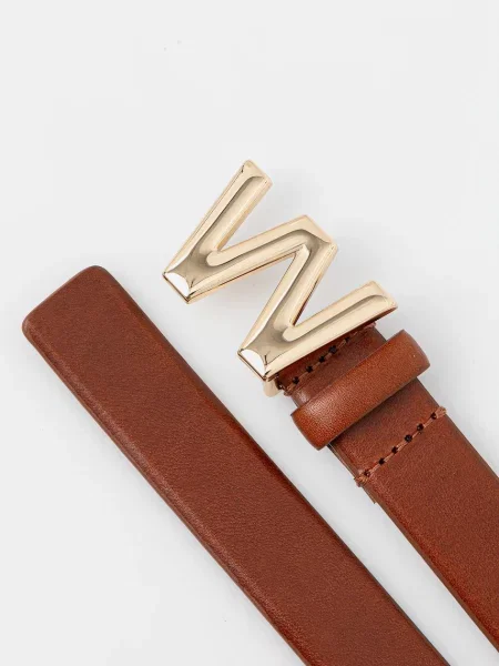 Шкіряний Weekend Max Mara AWEST коричневий