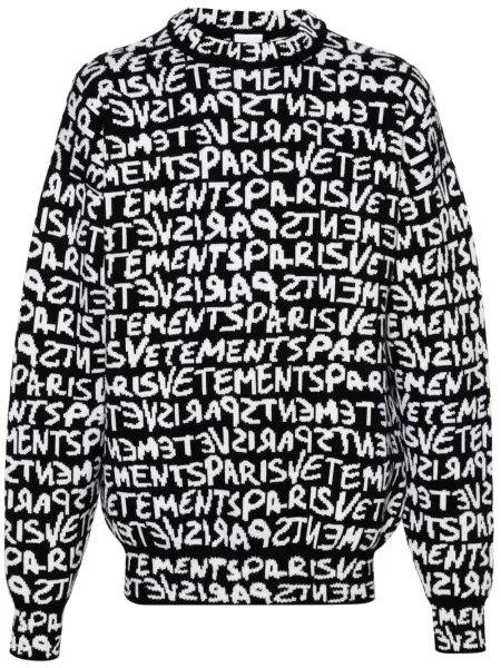 Pulover Vetements de lână cu autograf