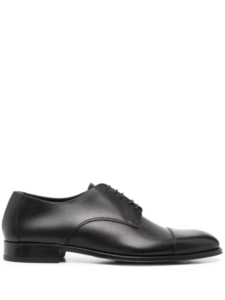 Pantofi derby Canali din piele negru