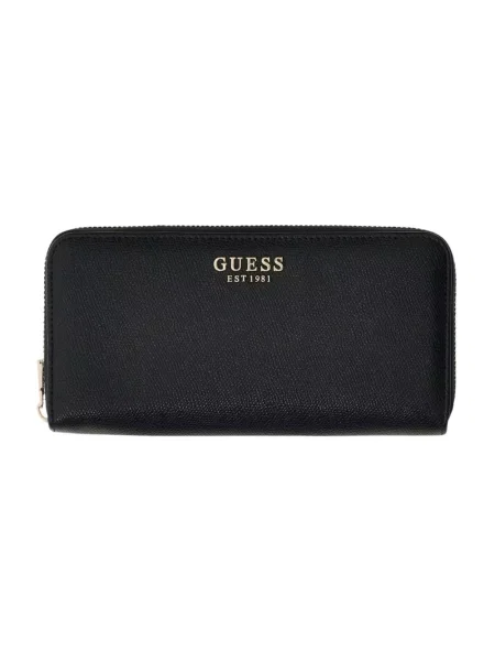 Guess portfel z imitacji skóry AMORETTE czarny