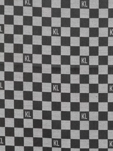 Fular Karl Lagerfeld de lână în carouri gri