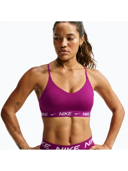 Sutien de antrenament pentru femei Nike Dri-Fit Indy Light Support true berry