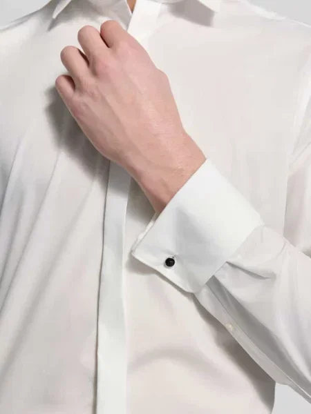 Koszula smokingowa o kroju slim fit z bawełny z dodatkiem streczu Olymp Level Five