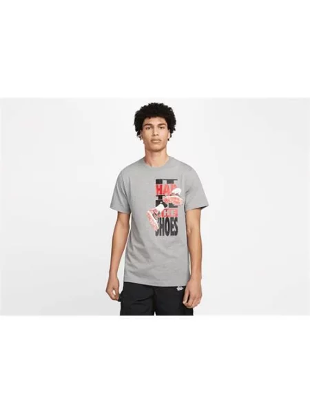 Koszulka sportowa Nike Air Jordan The Shoes Crew szara