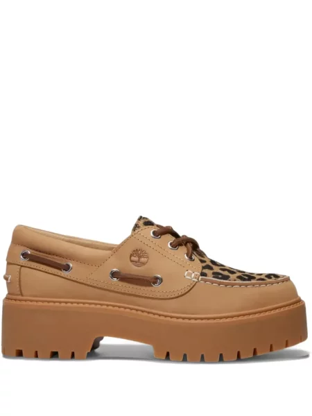 Лоуфъри Timberland с принт с леопардов принт кафяво