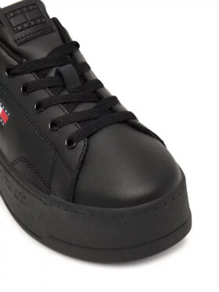 Tommy Jeans Laisvalaikio batai Platform Logo Sneaker juoda