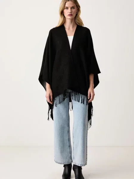 Guess poncho pentru femei negru