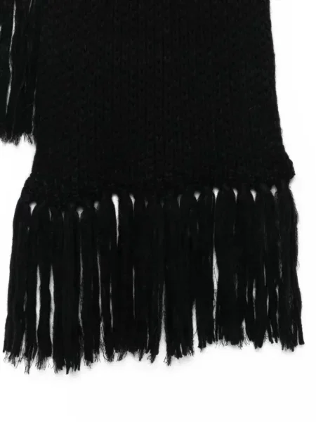 Fular Ermanno Scervino cu franjuri negru