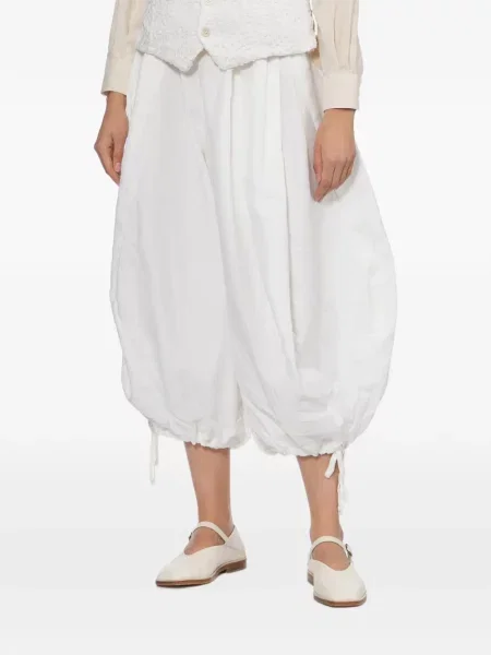Pantaloni Comme Des Garçons cu cordon alb