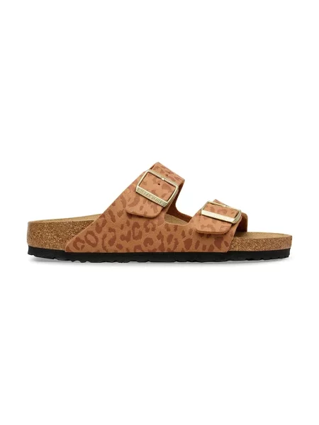 Pantofi Birkenstock cu toc plat maro