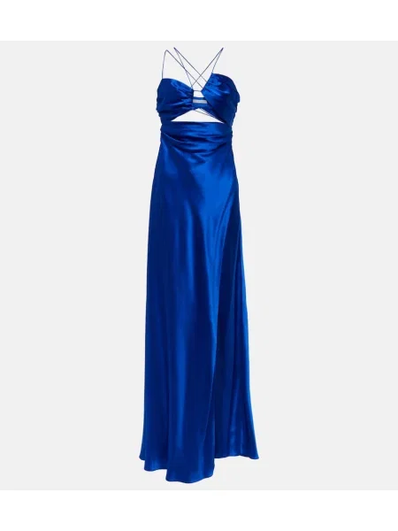Rochie The Sei de mătase albastru