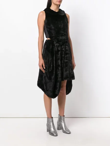 Oblekové srst vystřihnout šaty Comme Des Garçons Pre-owned černé