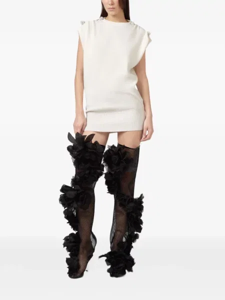 Rochie mini Giuseppe Di Morabito fără mâneci alb