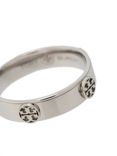 Prsten Tory Burch se cvočky stříbrný