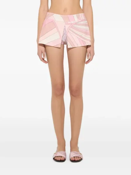 Pantaloni scurți Pucci cu imagine din material terry roz