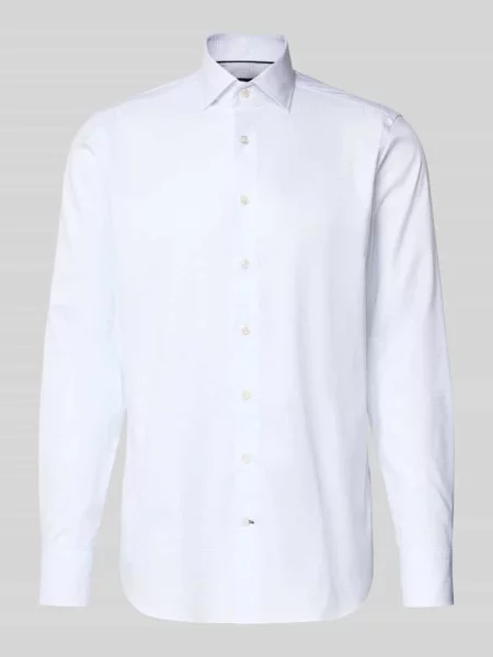 Koszula biznesowa o kroju slim fit z listwą guzikową model ‘Savio’ Olymp Signature Slim Fit błękitna