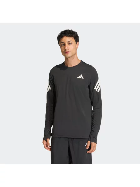 Běžecké tričko s dlouhým rukávem Adidas černé