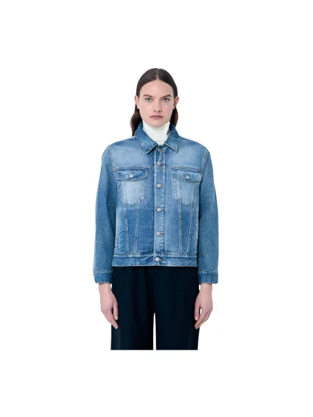 Kurtka jeansowa Mm6 Maison Margiela niebieska