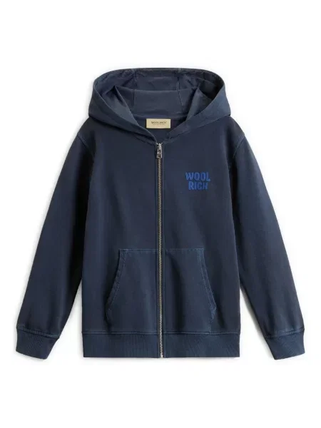 Bluza z kapturem dziecięca Woolrich niebieska