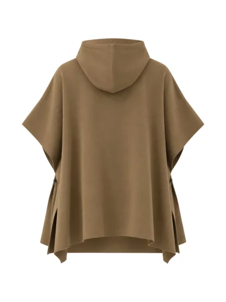 Cardigan Max Mara cu glugă cu cordon maro
