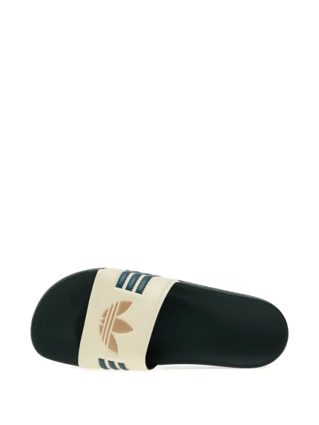 Sneakerși Adidas Adilette din piele de căprioară alb