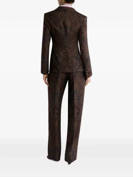 Geacă Etro de lână cu model paisley albastru