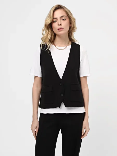 Braska Жилет Бавовна/акрил чорний