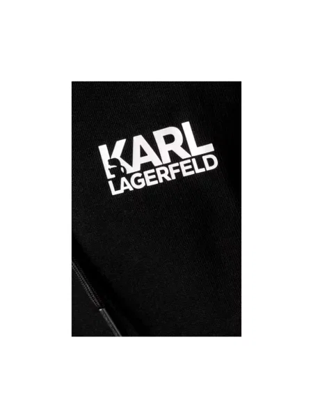 Bluza z kapturem Karl Lagerfeld z kapturem czarna