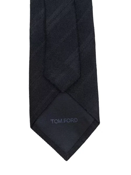 Cravată Tom Ford de mătase cu dungi negru