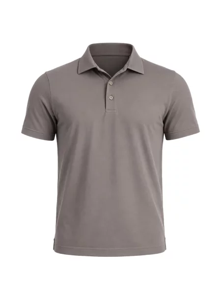 Scurt tricou polo Fedeli gri