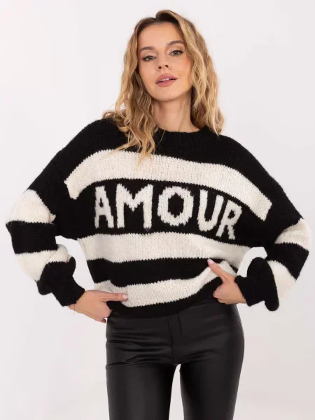 Pulover Italy Moda negru