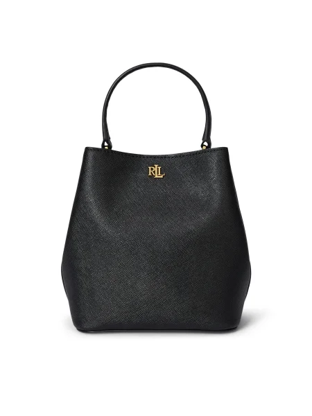 Lauren Ralph Lauren bőr táska fekete