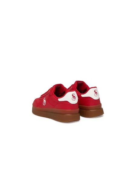 SKECHERS Rövid szárú sportcipők COURTSIDE CALI DUDEZ / fehér piros