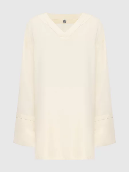 Блуза oversize з розрізами Toteme жовта