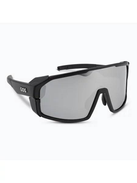 Okulary przeciwsłoneczne GOG Annapurna matt black/silver mirror czarne