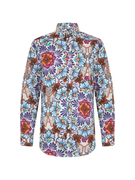 Lung cămașă Paul & Shark cu model floral cu imagine alb