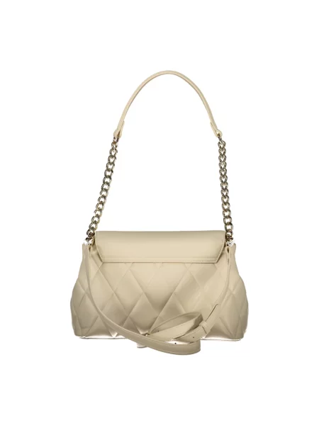 Lniana torebka Valentino Bags beżowa