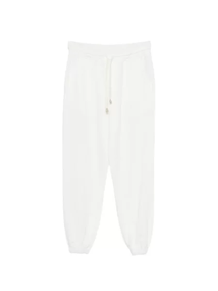 Sznurek ściągający spodnie dresowe Eleventy białe