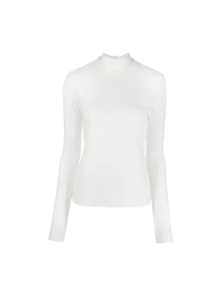 Sweter z golfem Karl Lagerfeld biały
