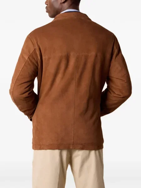 Geacă Brooks Brothers din piele de căprioară maro